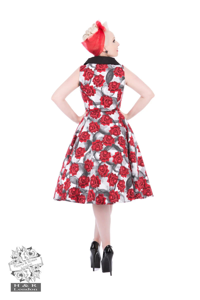 Red Rose Swing Dress - Image 2