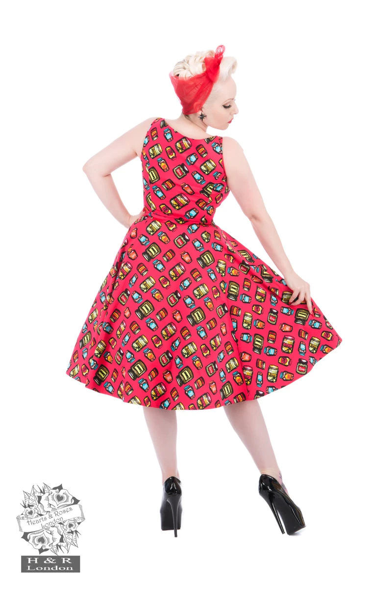 Pink 50s Eliza Spicy Swing Dress - Image 2