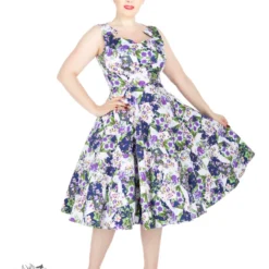 White Floral Swing Dress