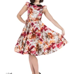 Colourful Floral Tea Dress