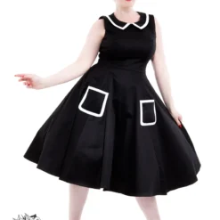 Black Peter Pan Collar Evening Dress