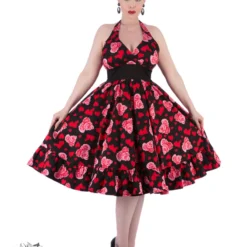 Hearts & Roses Halter Dress