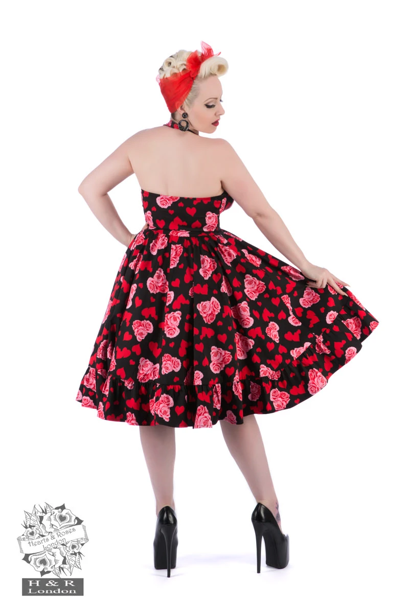 Hearts & Roses Halter Dress - Image 2