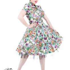 Distorted Floral Tea Dress