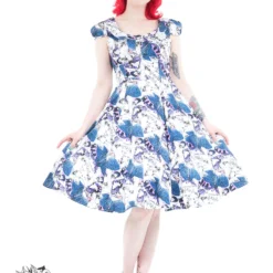 Orthogonia Moth Print Day Dress