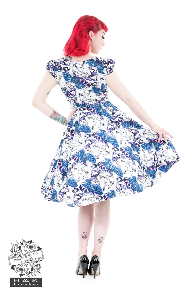 Orthogonia Moth Print Day Dress - Image 2