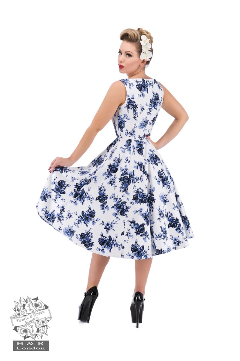 Blue Rosaceae Swing Dress - Image 2