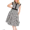 Black White Striped Tea Dress