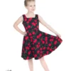 Black Bombshell Cherry Swing Dress