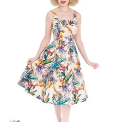 Pansies Floral Swing Dress