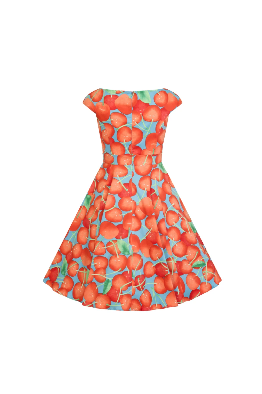 Royal Ann Cherry Dress In Blue - Image 4