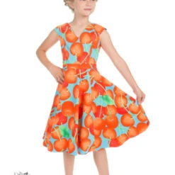 Royal Ann Cherry Dress In Blue