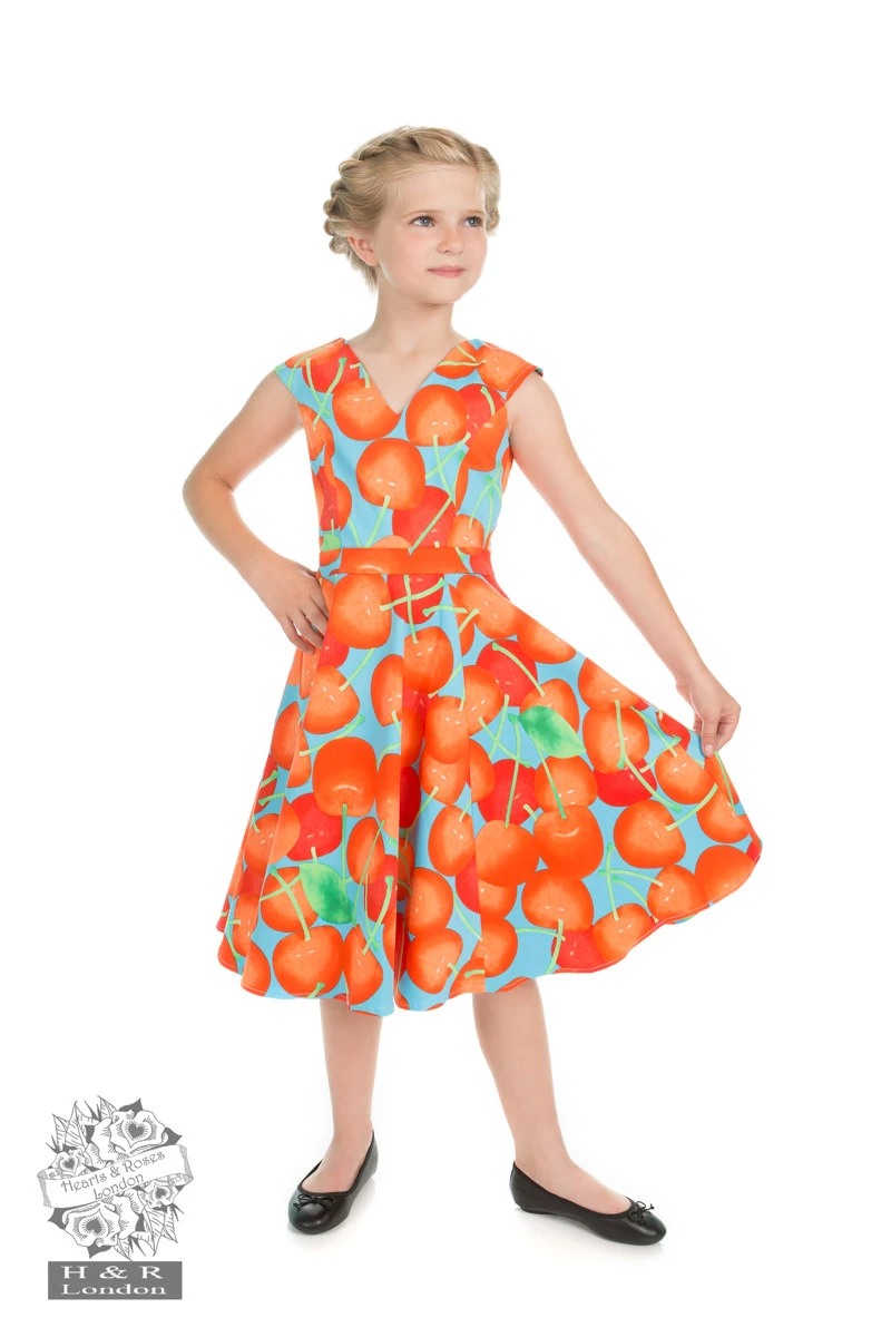 Royal Ann Cherry Dress In Blue