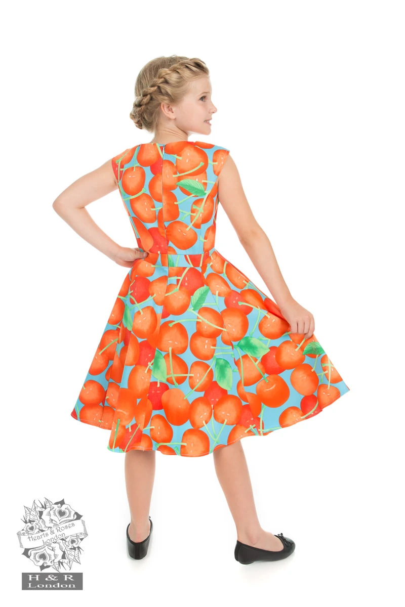 Royal Ann Cherry Dress In Blue - Image 2