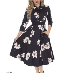 Grace Midnight Shirt Swing Dress