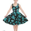 Girls Black Rosaceae Swing Dress