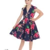 Girls Midnight Garden Floral Tea Dress