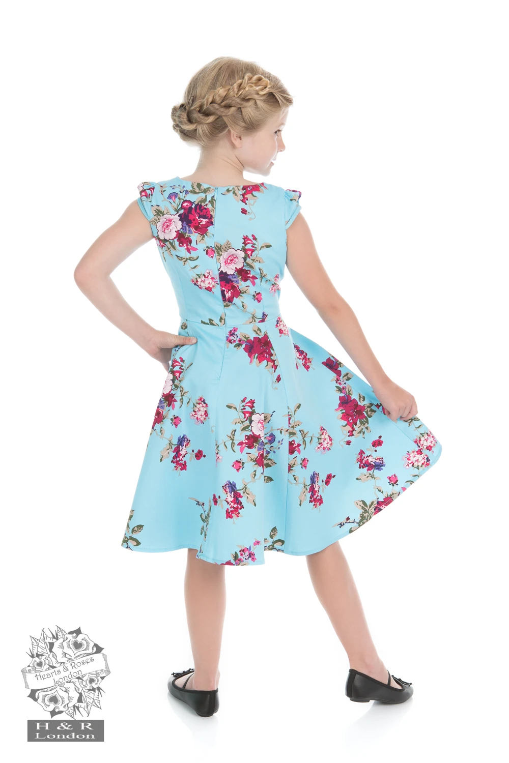 Girls Royal Ballet Tea Dress In Blue - Image 2