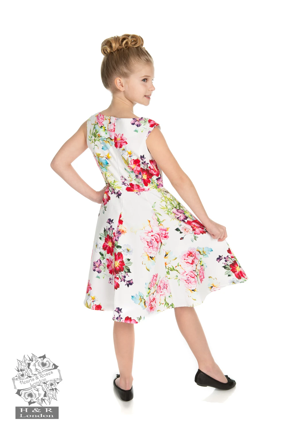 Girls Rose Paradise Swing Dress - Image 2