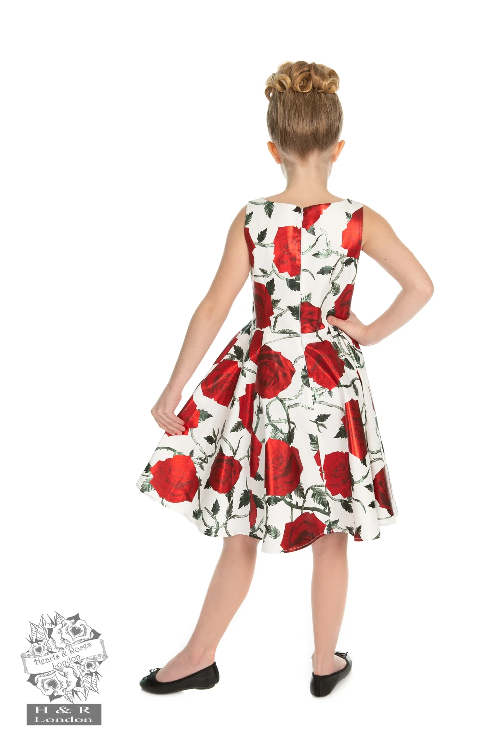 Girls Athena Metallic Swing Dress - Image 2