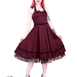 Balaton Cherry Halter Dress