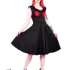 Black Red Bow Lady Hepburn Dress