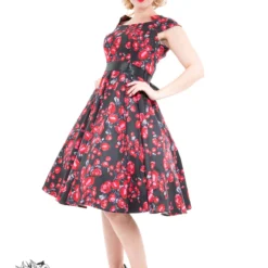 Taffeta Red Rose Day Dress