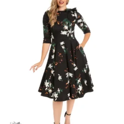 Diana Lilly Floral Swing Dress