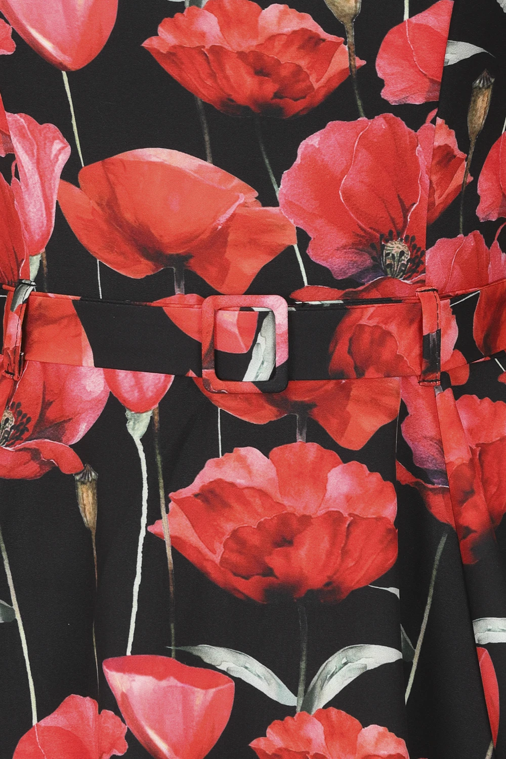 Sweet Poppy Swing Dress In Black - Image 5