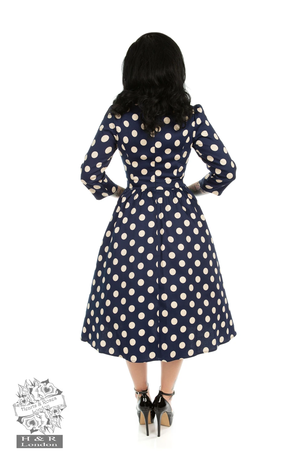 Milana Polka Dot Swing Dress - Image 2