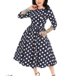 Milana Polka Dot Swing Dress