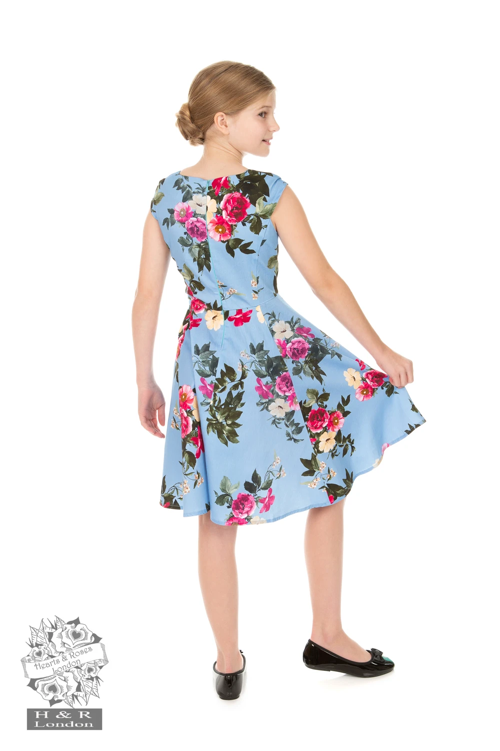 Girls Jolene Floral Swing Dress - Image 2