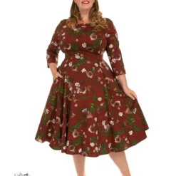 Francis Floral Swing Dress In Plus Size
