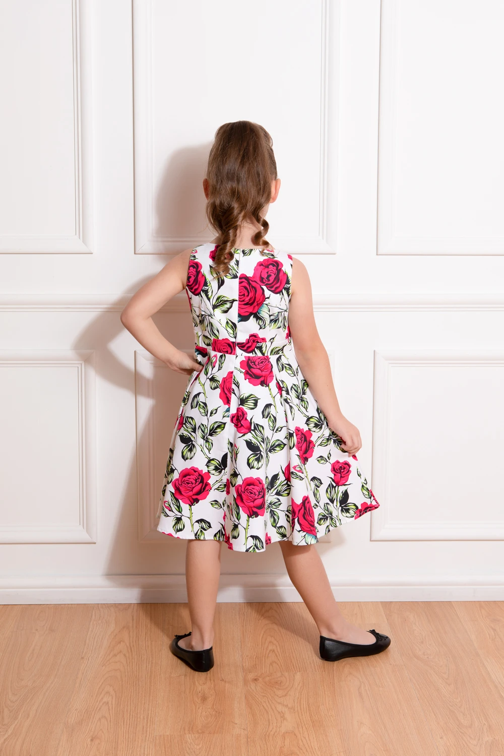 Hazel Floral Swing Dress In Kids - Image 2