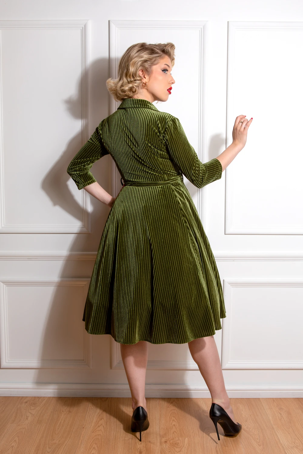 Clara Velvet Swing Dress - Image 2