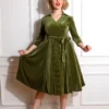 Clara Velvet Swing Dress
