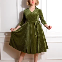 Clara Velvet Swing Dress