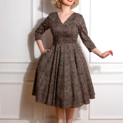 Aubrey Polka Dot Swing Dress