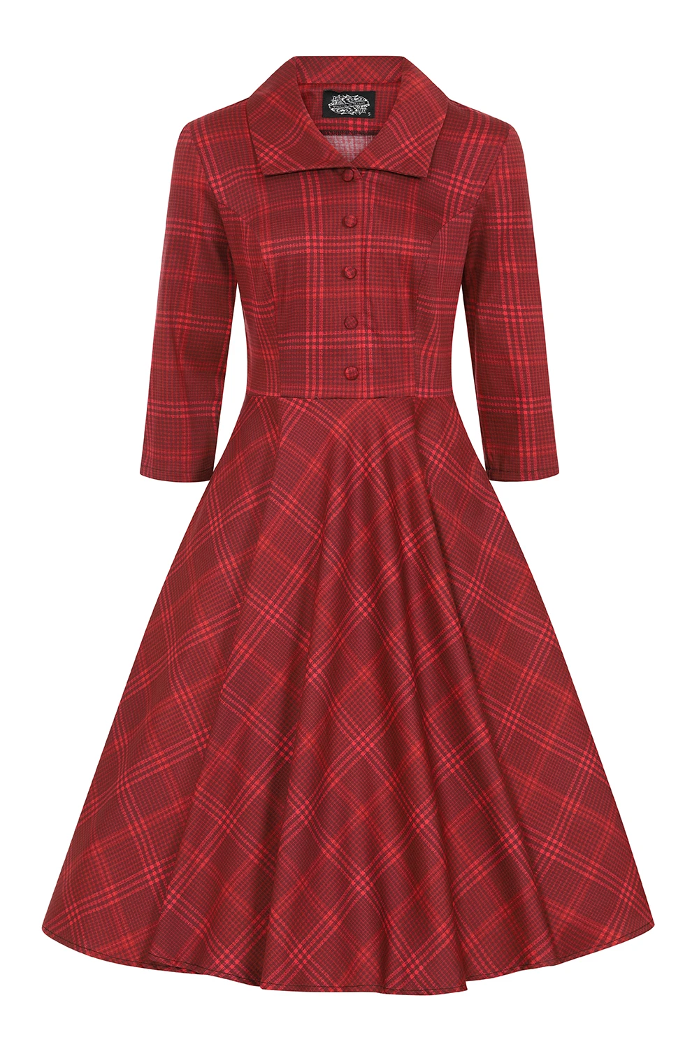 Blake Red Check Swing Dress - Image 3