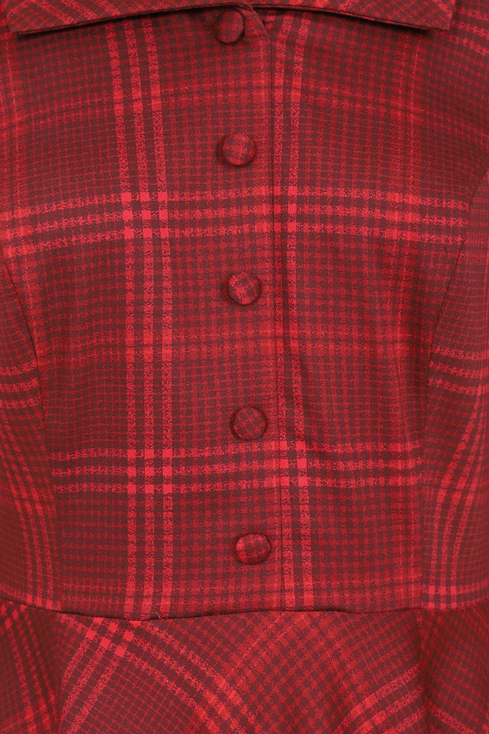 Blake Red Check Swing Dress - Image 5
