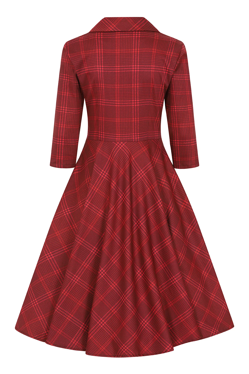 Blake Red Check Swing Dress - Image 4