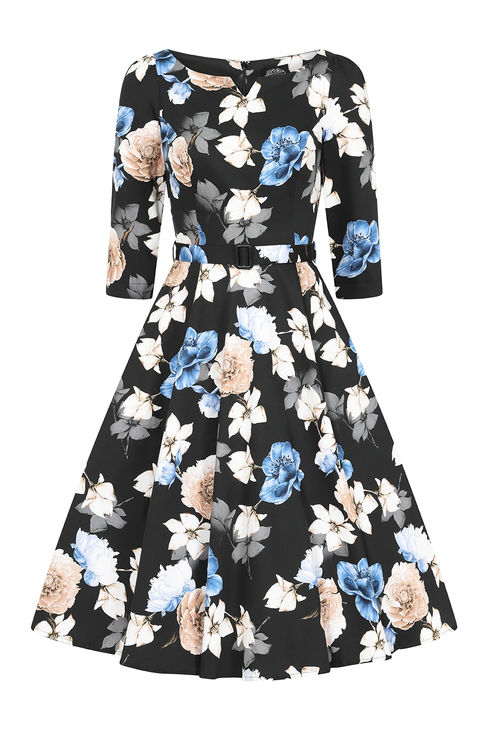 Zoe Floral Swing Dress In Plus Size - Image 3