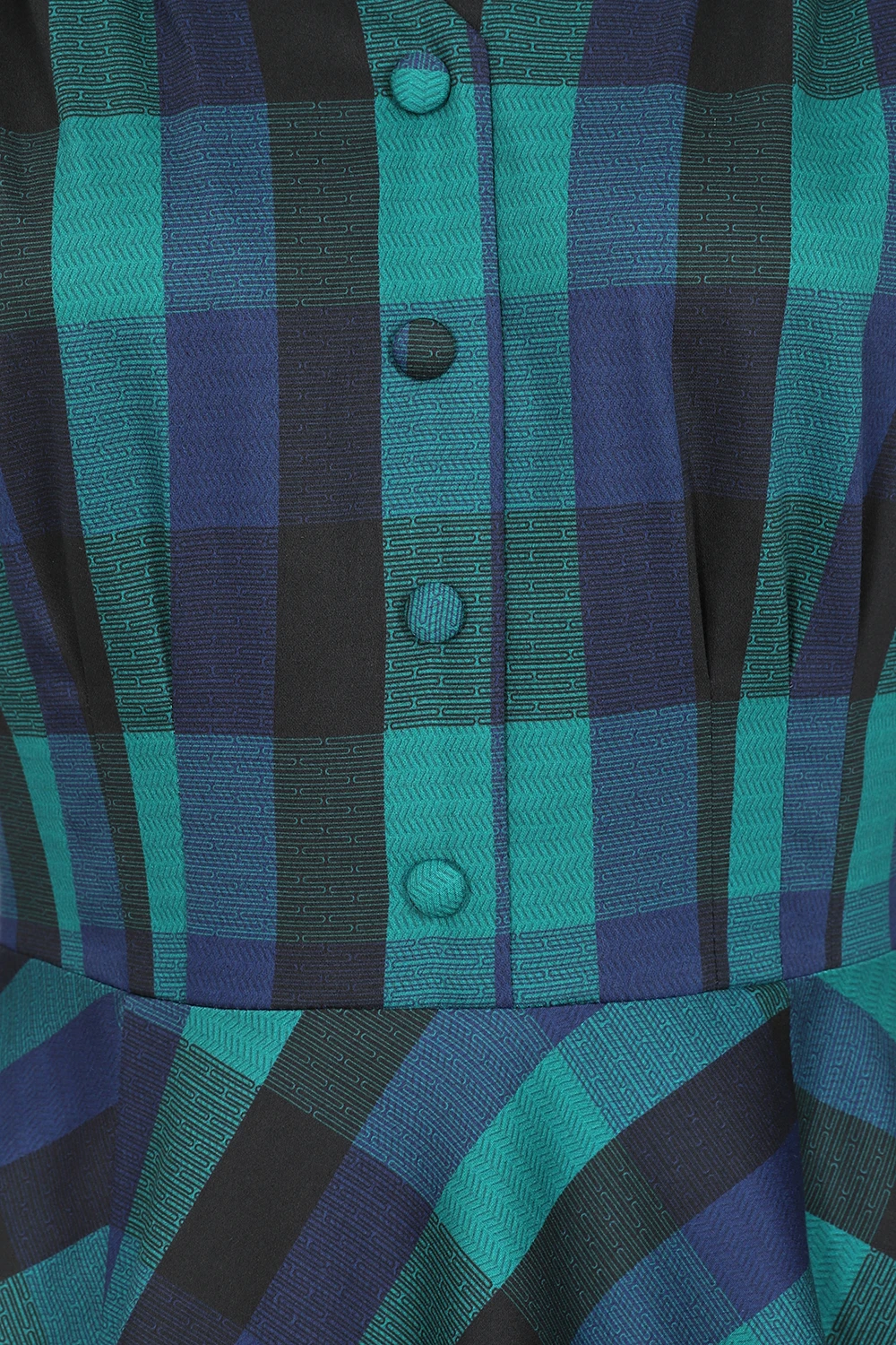 Louisa Check Swing Dress In Plus Size - Image 5