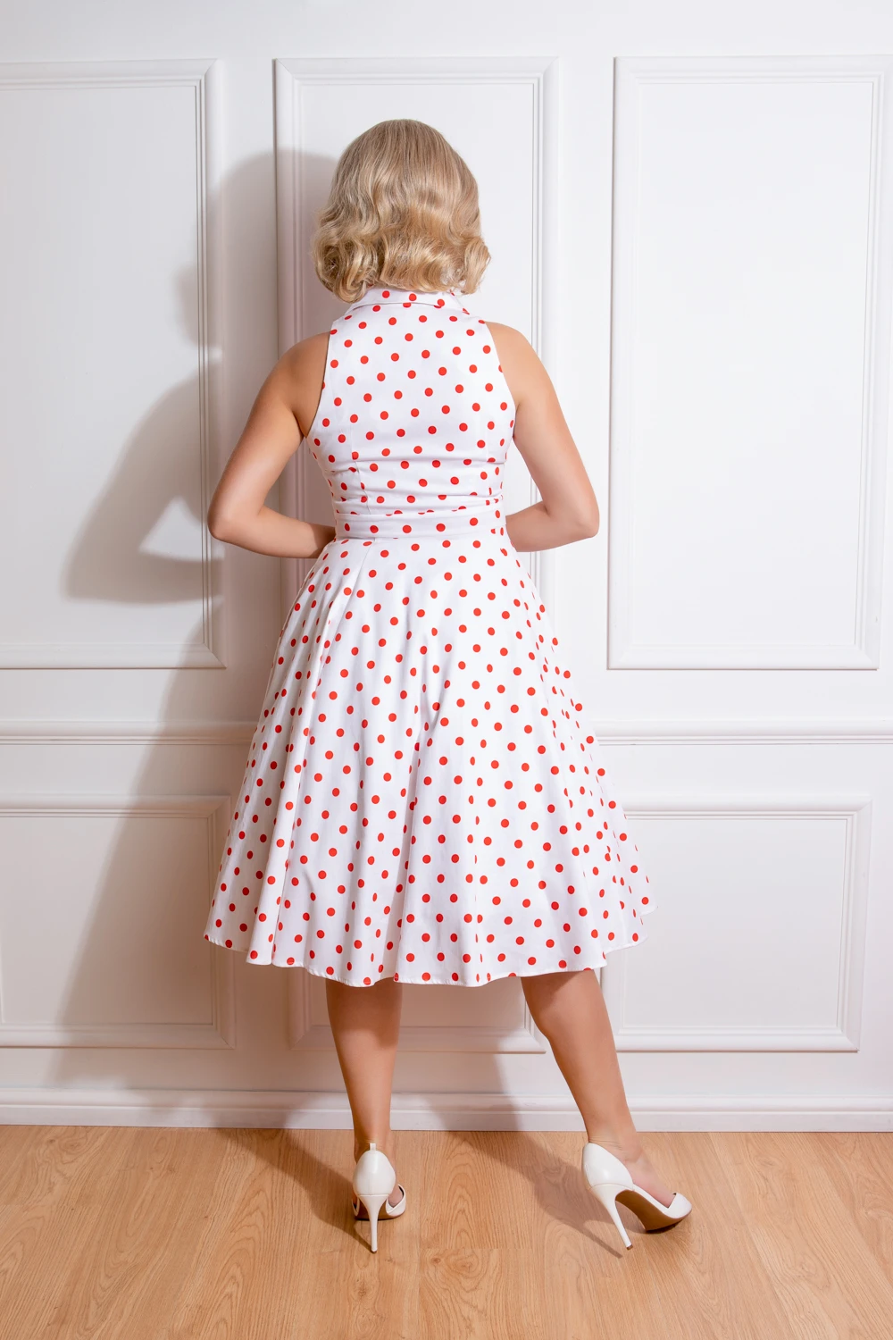 Georgia Polka Dot Swing Dress - Image 2