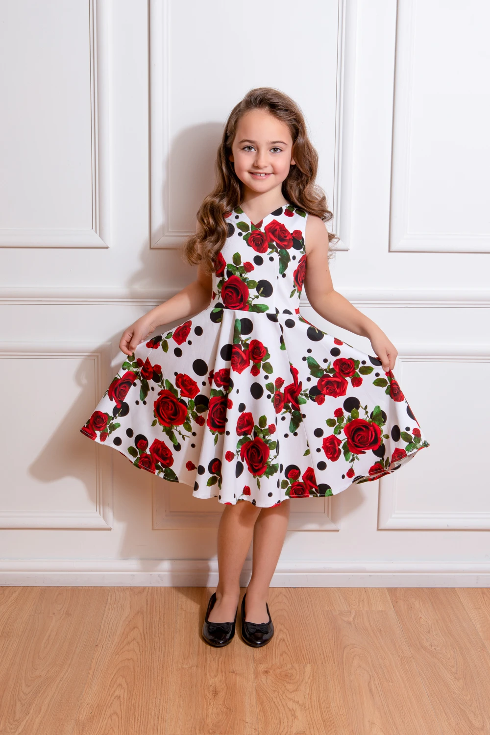 Colette Floral Swing Dress In Kids