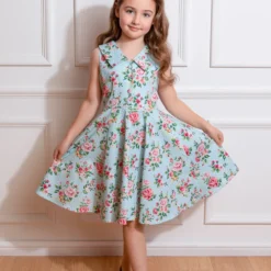 Heidi Floral Swing Dress In Kids