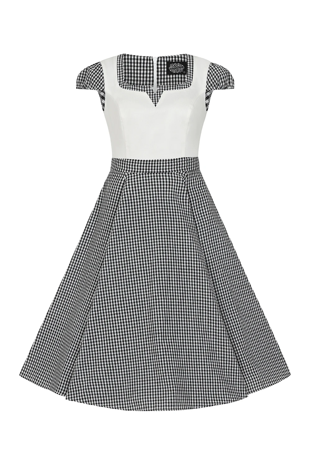 Chelsea Check Swing Dress In Black - Image 3