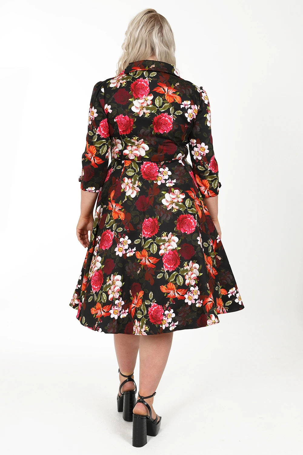 Kali Floral Swing Dress In Extended Sizing - Image 2