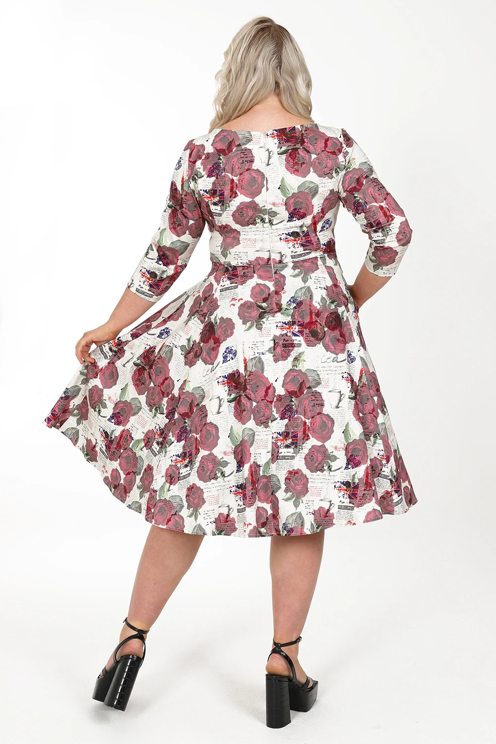 Tilly Tea Party Swing Dress In Extended Sizing - Image 2