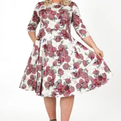 Tilly Tea Party Swing Dress In Extended Sizing